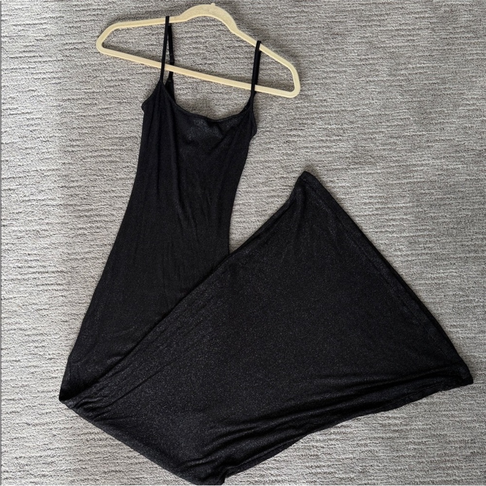Skims black LONG SLIP DRESS size medium